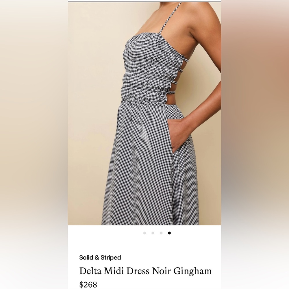Solid and Striped Delta Dress (Gingham) - New With Tags - Size Small